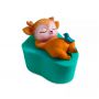Силиконовый молд 3D «Спящий олененок с птичкой»