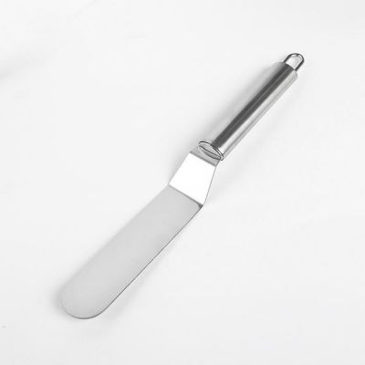 Лопатка-палетка с металлической ручкой, изогнутая, 27*3 см, рабочая часть 15 см