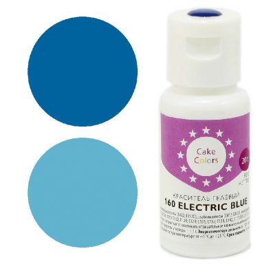 Краситель гелевый Cake Colors 160 Насыщенный голубой (ELECTRIC ORANGE), 20г