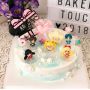 Топпер акриловый Подарок с бантом "Happy Birthday" розовый