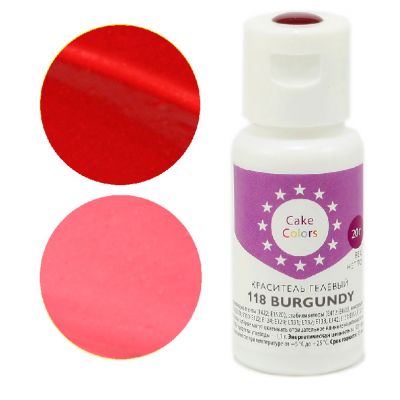 Краситель гелевый Cake Colors 118 Бордовый (BURGUNDY), 20г