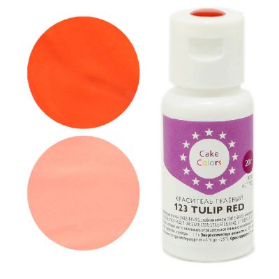 Краситель гелевый Cake Colors 123 Красный тюльпан (TULIP RED), 20г