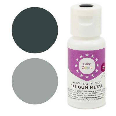 Краситель гелевый Cake Colors 141 Серый метал (GUN METAL), 20г