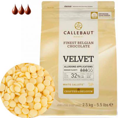 Шоколад Callebaut белый 32% VELVET  2,5кг