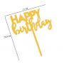 Топпер "Happy Birthday 1", золото, Дарим Красиво