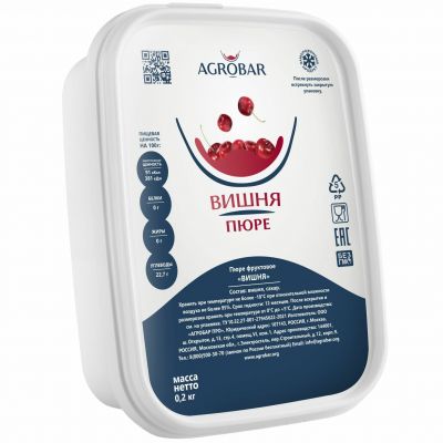 Пюре Вишня Agrobar (Агробар) замороженное 250г