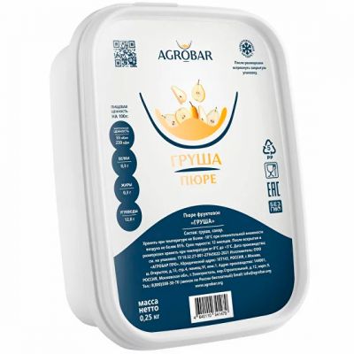 Пюре Груша Agrobar (Агробар) замороженное 250г