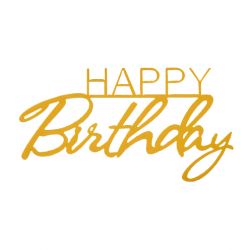 Топпер торцевой «Happy Birthday 1», золото