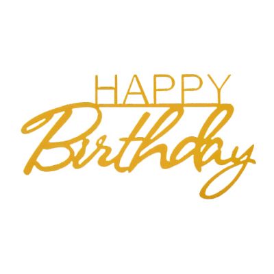 Топпер торцевой «Happy Birthday 1», золото