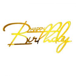 Топпер торцевой «Happy Birthday 2», золото
