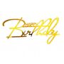 Топпер торцевой «Happy Birthday 2», золото