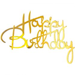 Топпер торцевой «Happy Birthday 4», золото